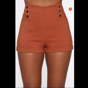 Fashion Nova Kaylee High Rise Button Shorts